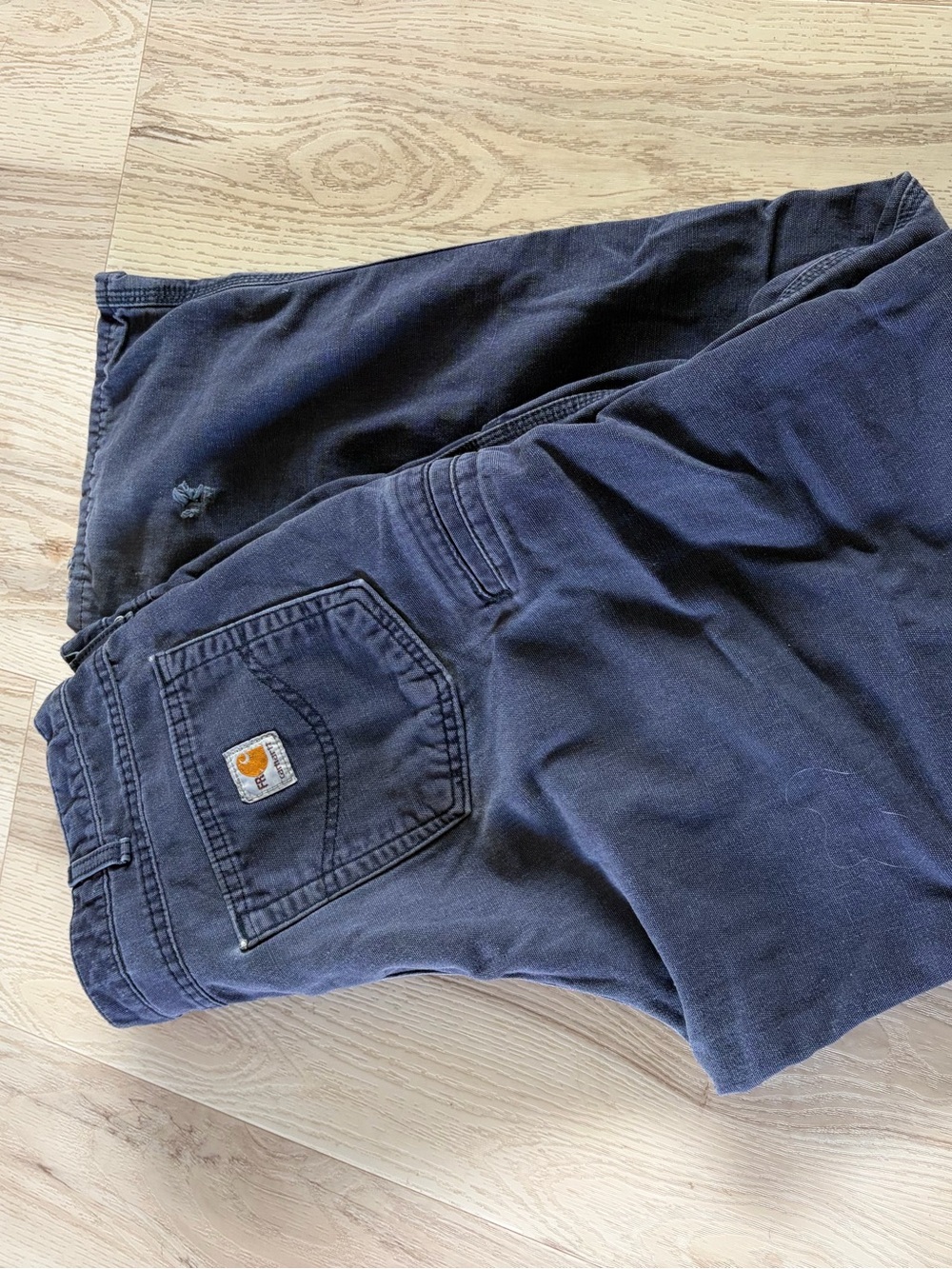 Carhartt Navy Workwear Shorts with Back Pocket Logo FR
